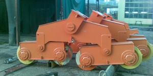 Fahrgestell von Hafenkran